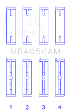 Picture of King Engine Bearings Mitsubishi 6G74-6G75 3-5L Size STD Main Bearing Set
