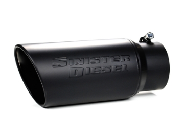 Picture of Sinister Diesel Universal Black Ceramic Coated Stainless Steel Exhaust Tip 4in to 5in