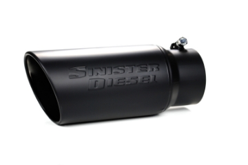 Picture of Sinister Diesel Universal Black Ceramic Coated Stainless Steel Exhaust Tip 4in to 5in