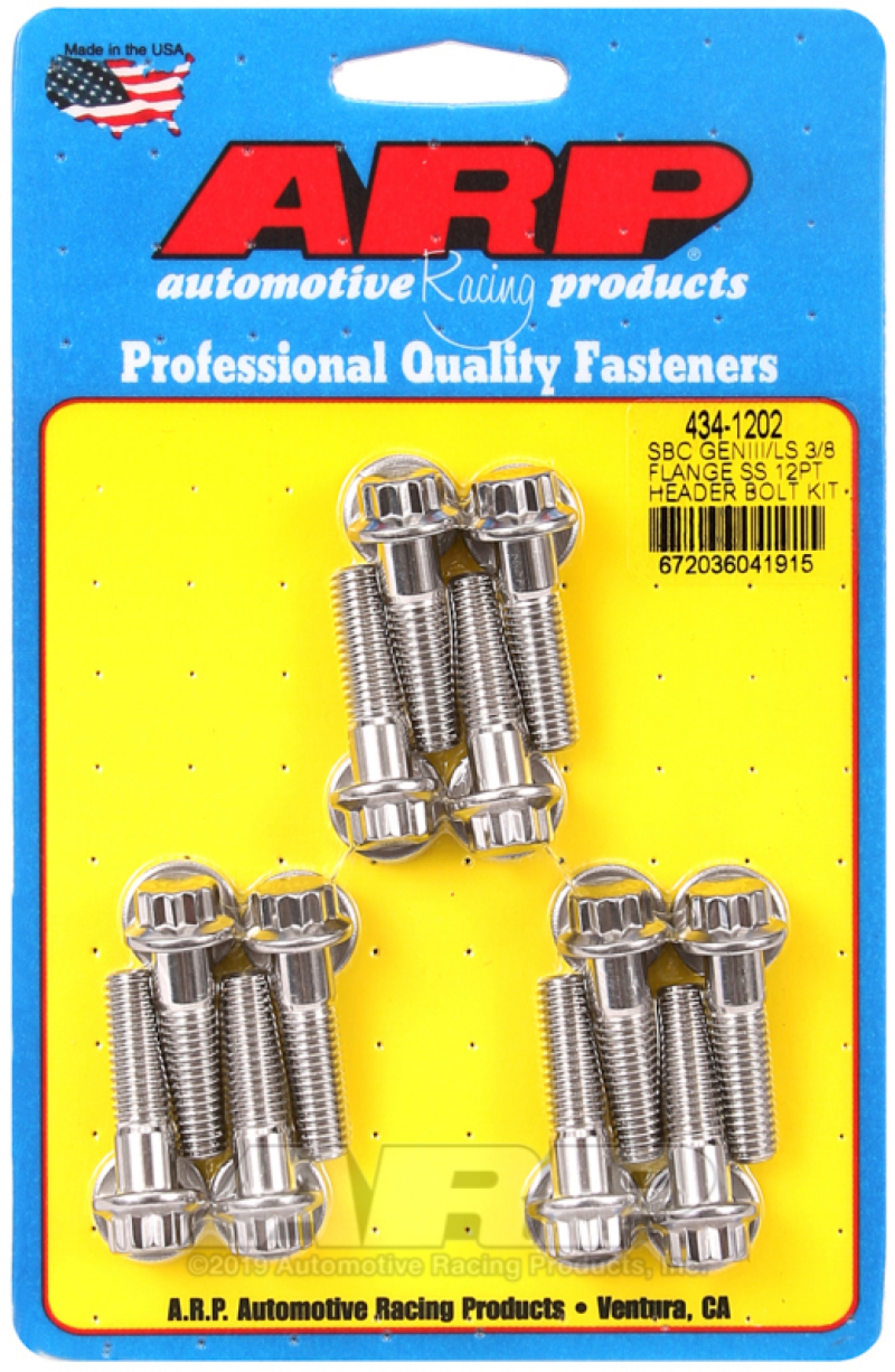 Picture of ARP Chevy SBC-GenIII LS 3-8in Flange SS 12pt Header Bolt Kit