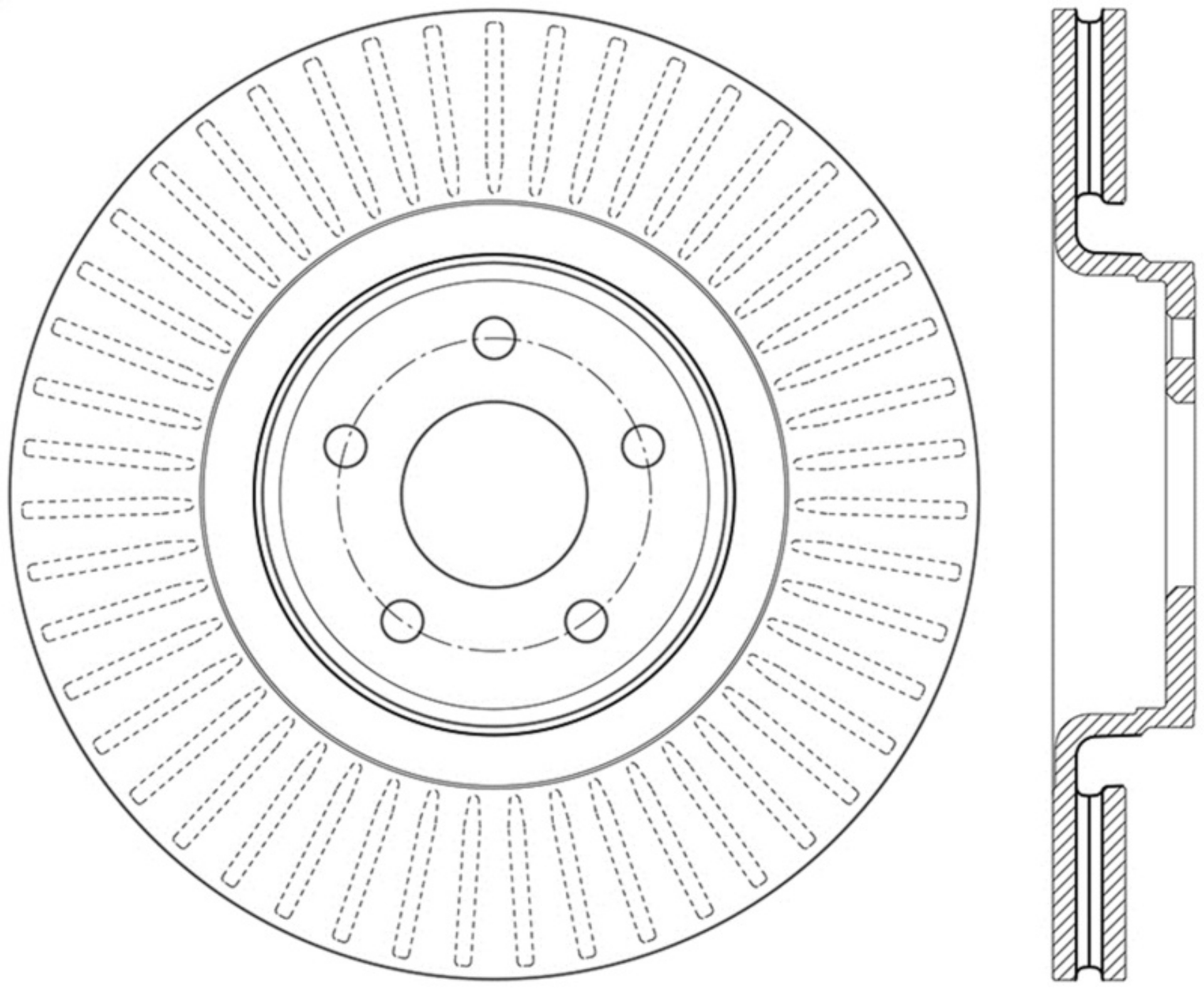 Picture of StopTech 14-5+ Ford Focus ST Front Right Slotted Performance Rotor
