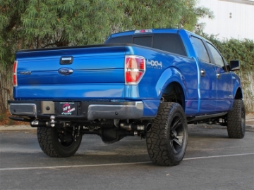 Picture of aFe MACHForce XP Exhaust 3in SS Dual Side Exit CB w- Black Tips 11-14 Ford F150 EcoBoost V6-3-5L TT
