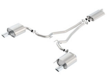 Picture of Borla 15-16 Ford Mustang EcoBoost 2-3L AT-MT EC-Type Cat Back SS Single Round Rolled Tips Exhaust