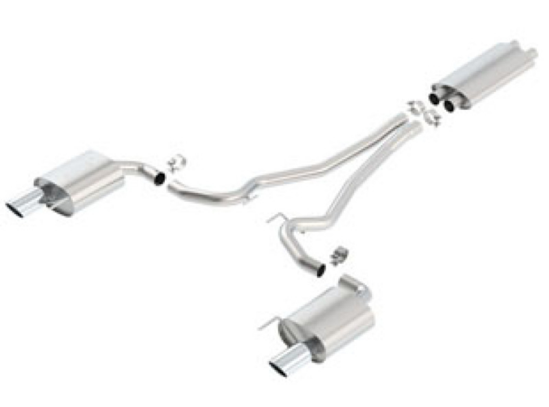 Picture of Borla 15-16 Ford Mustang GT - Convertible 5-0L AT-MT EC-Type CB SS Single Round Rolled Tips Exhaust