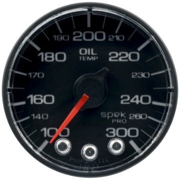 Picture of Autometer Spek-Pro 52-4mm 100-300 F Deg Digital Stepper Motor Oil Temp Gauge