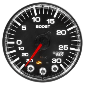 Picture of Autometer Spek-Pro 52-4mm 30inHG-30PSI Digital Stepper Motor Vac-Boost Gauge