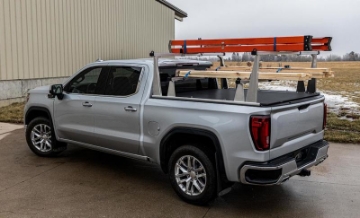 Picture of Access ADARAC Al Uprights 26in Vertical Pro Kit 2 Uprights w-1 66in Cross Bar Silver Truck Rack