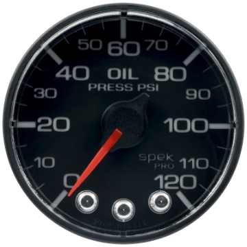Picture of Autometer Spek-Pro 52-4mm 0-120 PSI Digital Stepper Motor Oil Pressure Gauge