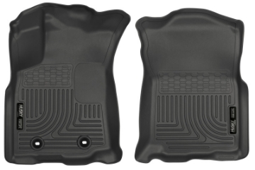 Picture of Husky Liners 2016 Toyota Tacoma w- Auto Trans WeatherBeater Front Black Floor Liners