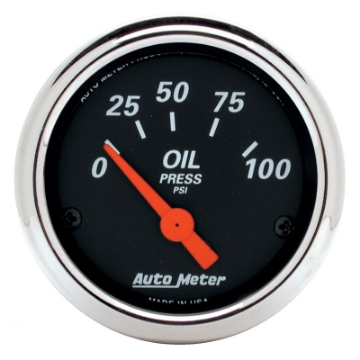 Picture of Autometer Designer Black 2 1-16in 100 PSI Electronic Oil Pressure Gauge