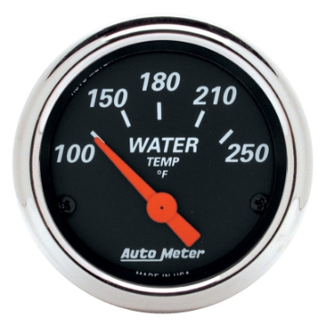 Picture of Autometer Designer Black 2 1-16in 250 Deg F Electronic Water Temp Gauge