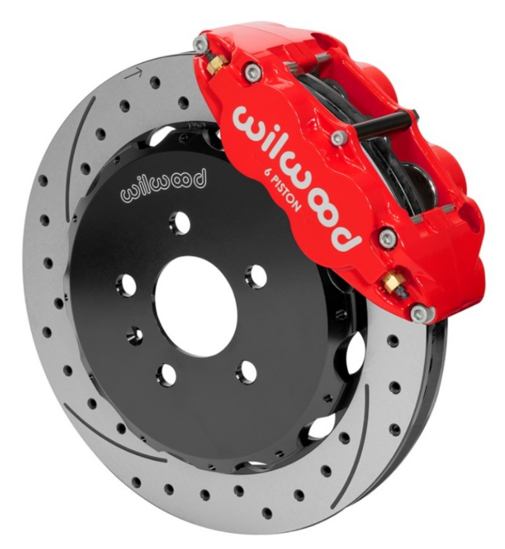Picture of Wilwood 03-08 Audi A4 Forged Narrow Superlite 6R Front Big Brake Kit 12-88in Rotor Dia Red w- Line