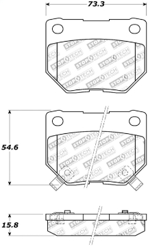 Picture of StopTech Street Touring 06-07 Subaru Impreza WRX Exc STi Rear Brake Pads