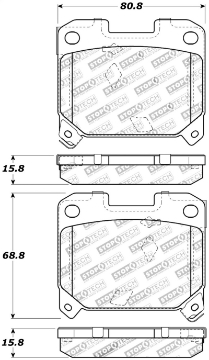 Picture of StopTech Street Touring 5-93-98 Toyota Supra Turbo Rear Brake Pads