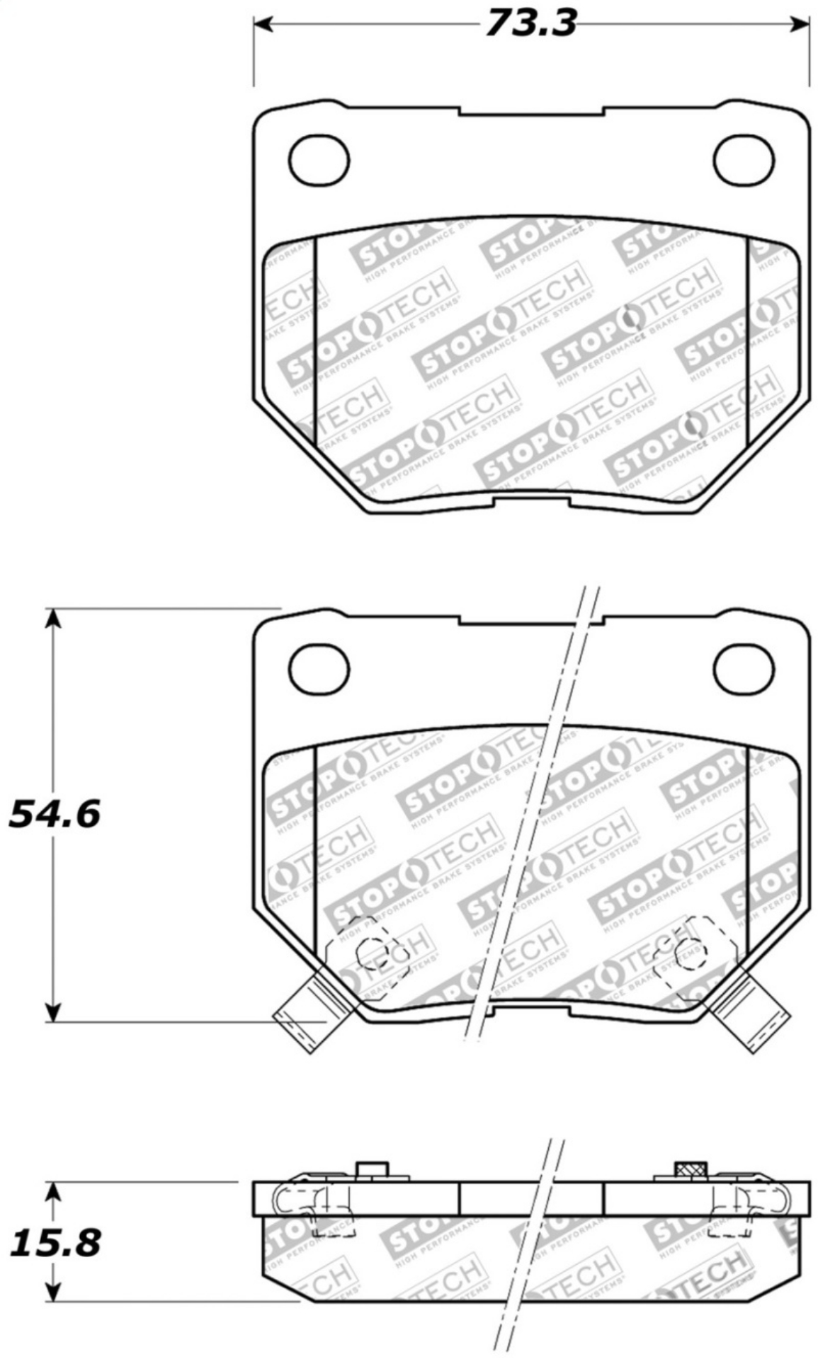 Picture of StopTech Street Touring 06-07 WRX Rear Brake Pads