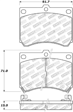 Picture of StopTech Street Touring 91-03 Ford Escort ZX2 - 92-95 Mazda MX-3 Front Brake Pads