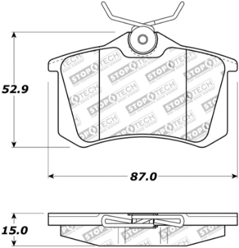 Picture of StopTech 02-08 Audi A4 Quattro - 2-99-02 Audi S4 Street Touring Rear Brake Pads