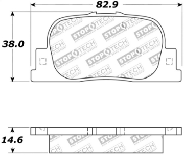 Picture of StopTech Street Touring 05-08 Scion tC Rear Brake Pads