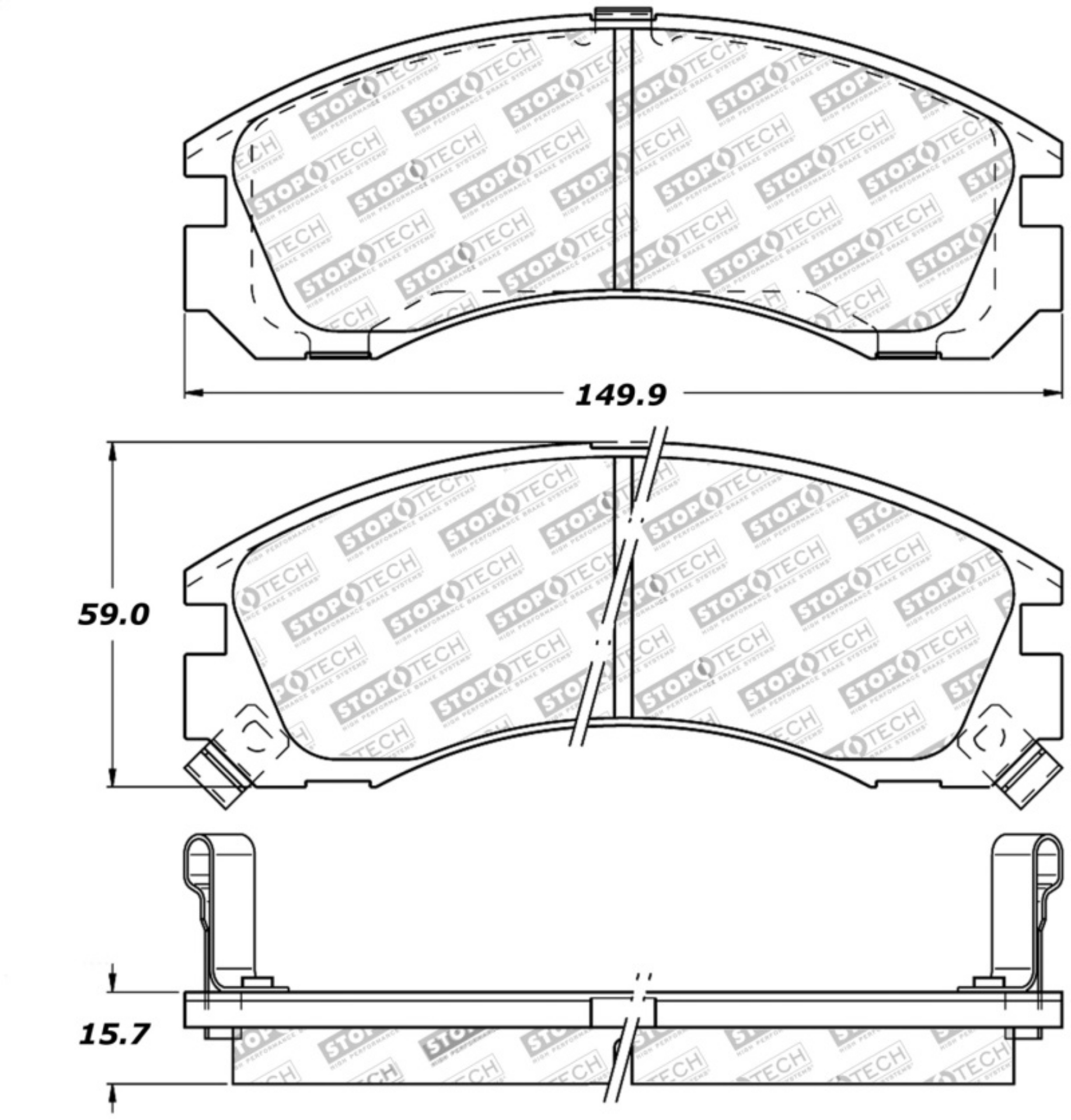 Picture of StopTech Street Touring 93-99 Eagle Talon 4WD - 92-04 Mitsubishi Diamante