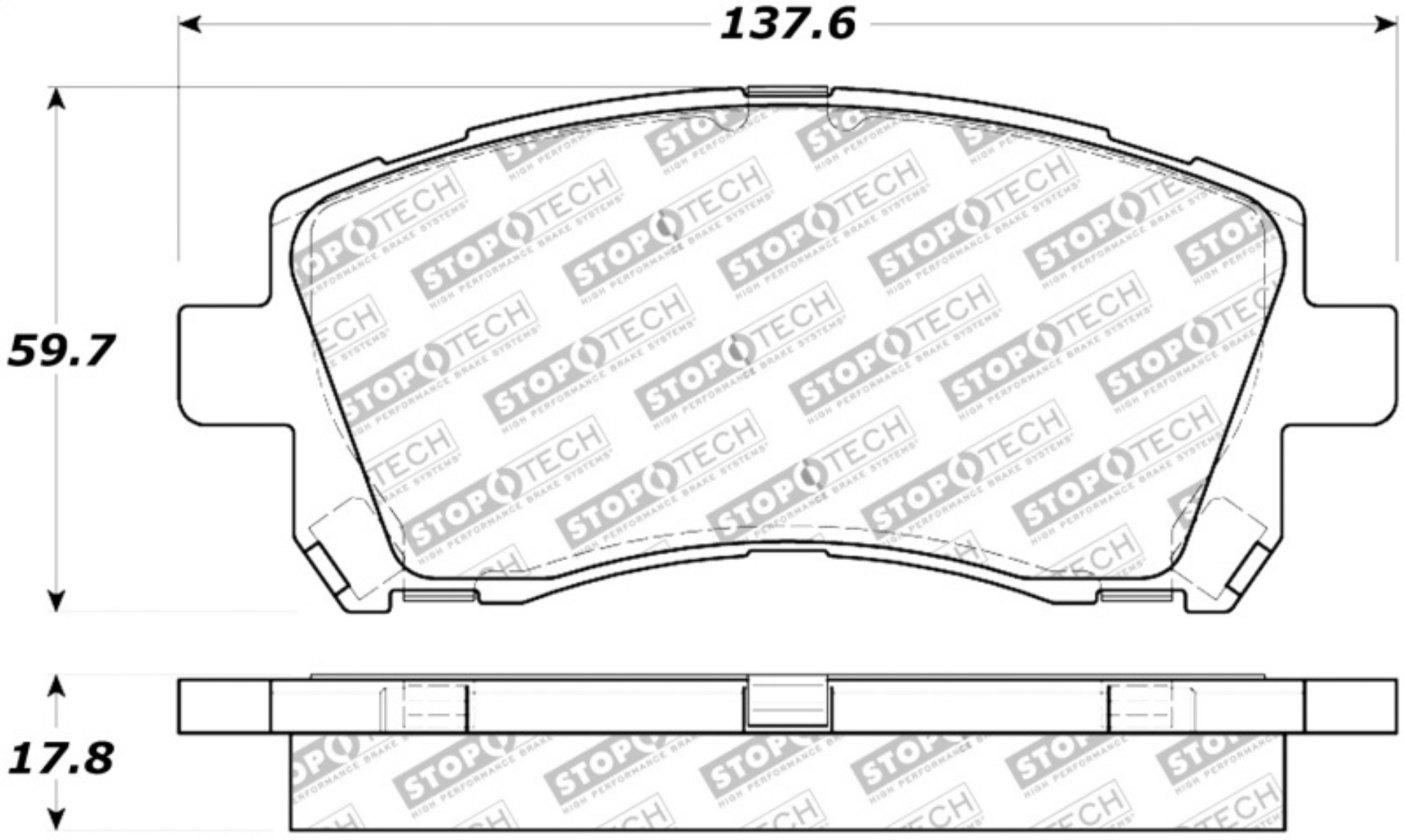 Picture of StopTech Street Touring 02-03 WRX Front Brake Pads