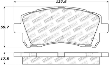 Picture of StopTech Street Touring 02-03 WRX Front Brake Pads