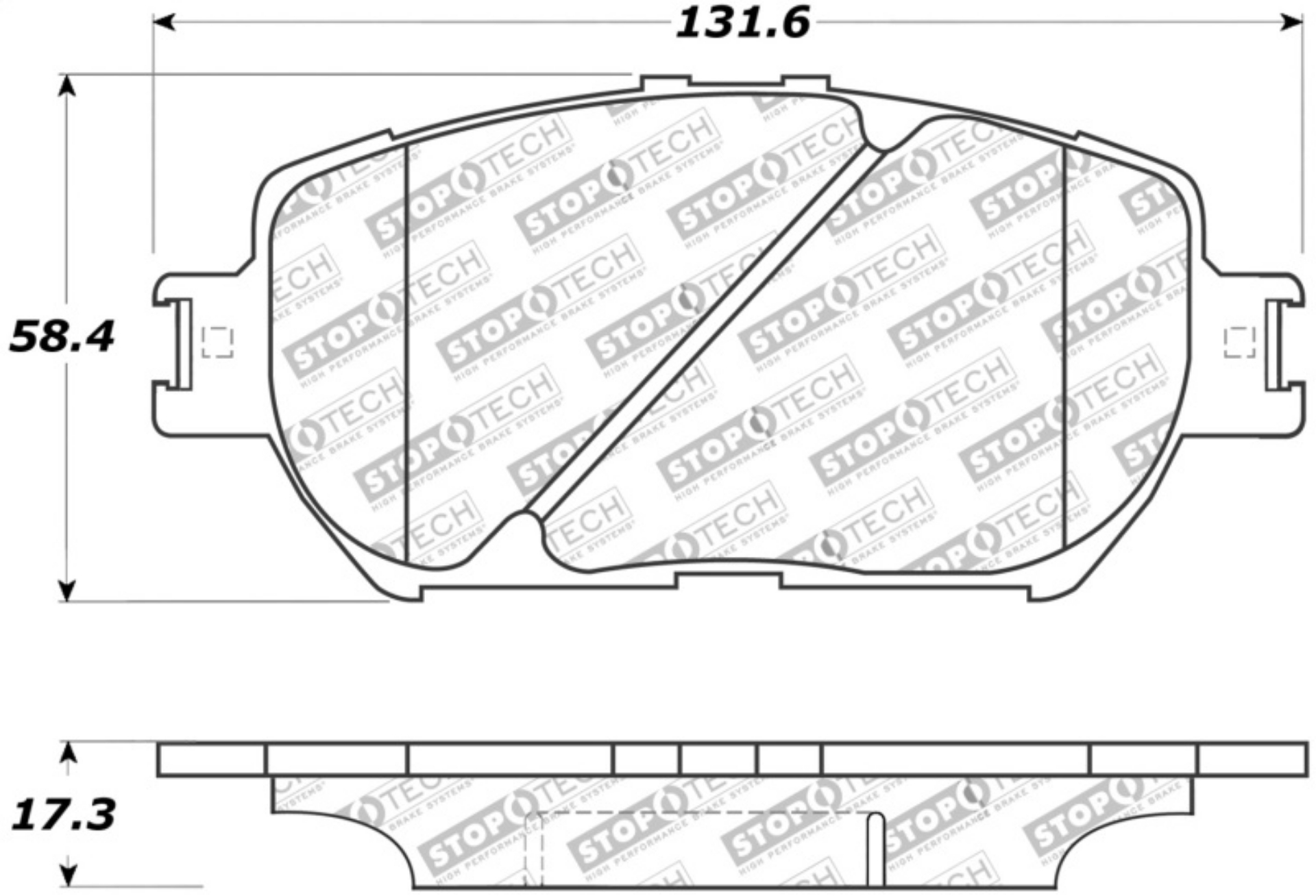 Picture of StopTech Street Touring 06 Lexus GS - 09-10 IS Front Brake Pads