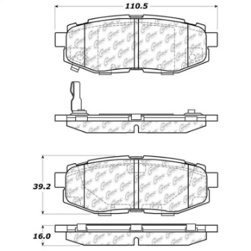 Picture of StopTech Street Touring 06-10 Subaru Legacy Sedan-Outback-13 BRZ Rear Brake Pads