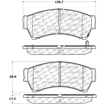 Picture of StopTech Street Touring 06-10 Ford Fusion - 07-10 Lincoln MKZ Front Brake Pads