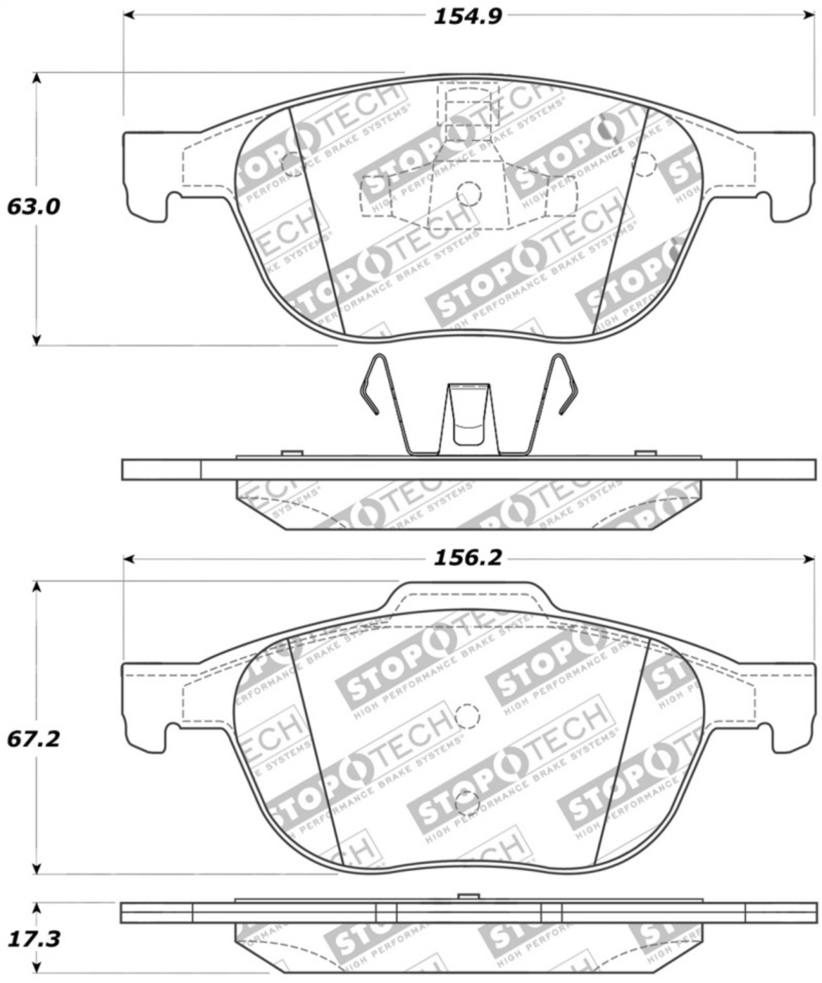 Picture of StopTech Street Touring 04-09 Mazda 3 Front Brake Pads