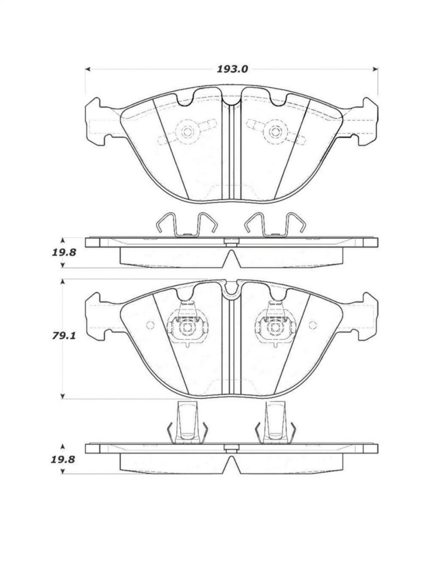Picture of StopTech Street Touring 06-09 BMW M5 E60 - 07-09 M6 E63-E63 Front Brake Pads