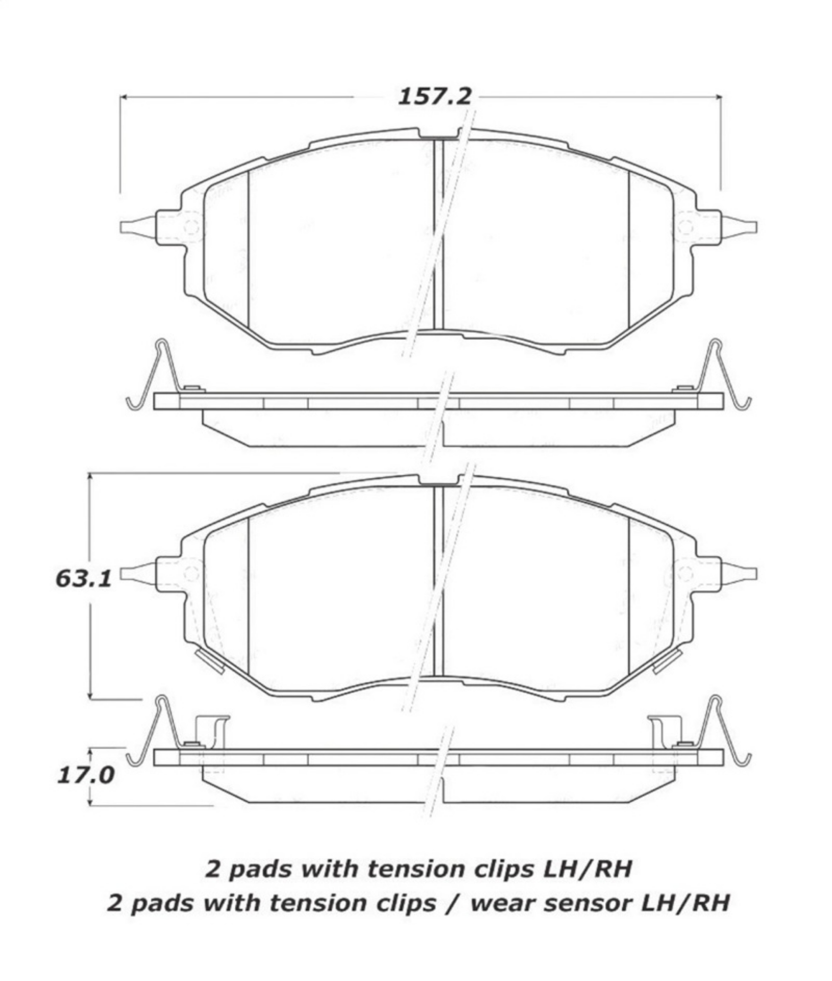 Picture of StopTech Street Touring 05-08 Legacy 2-5 GT Front Brake Pads