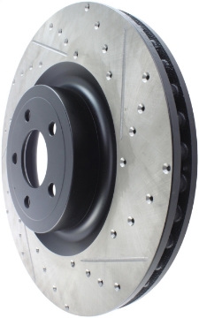 Picture of StopTech Slotted & Drilled Sport Brake Rotor - 2015 Ford Mustang GT - Front Left