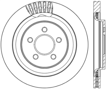 Picture of StopTech Slotted & Drilled Sport Brake Rotor - 2015 Ford Mustang GT - Rear Left