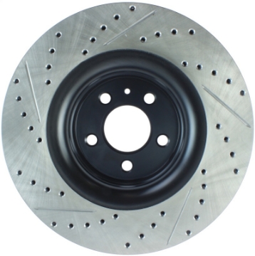 Picture of StopTech Slotted & Drilled Sport Brake Rotor - 2015 Ford Mustang Non-Brembo - Front Left