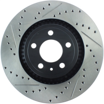Picture of StopTech Slotted & Drilled Sport Brake Rotor - 2015 Ford Mustang Non-Brembo - Front Right