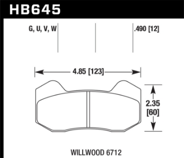 Picture of Hawk Wilwood Type 6712 DTC-30 Brake Pads