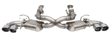 Picture of Corsa 2020-25 Corvette C8 3in Valved Cat-Back 4-5in Pol Quad Tips - Fits Factory Perf Exhaust w- AFM