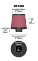 Picture of K&N Universal Rubber Filter-Round Tapered 3in Flange ID x 6in Base OD x 6in Top OD x 5in H