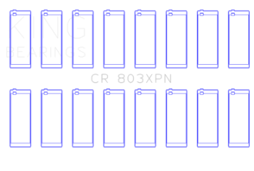 Picture of King Engine Bearings 55-67 Ford 265-283-302-327 V8 Size 001 Performance Rod Bearing Set