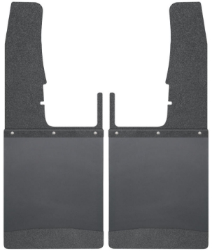 Picture of Husky Liners 09-16 Dodge Ram 1500-2500-3500 12in W Black Top & Weight Kick Back Front Mud Flaps