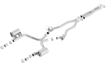 Picture of Borla 15-16 Dodge Charger SRT 392 6-4L No Tip Single Split Rear Exit ATAK w- Valves Exhaust