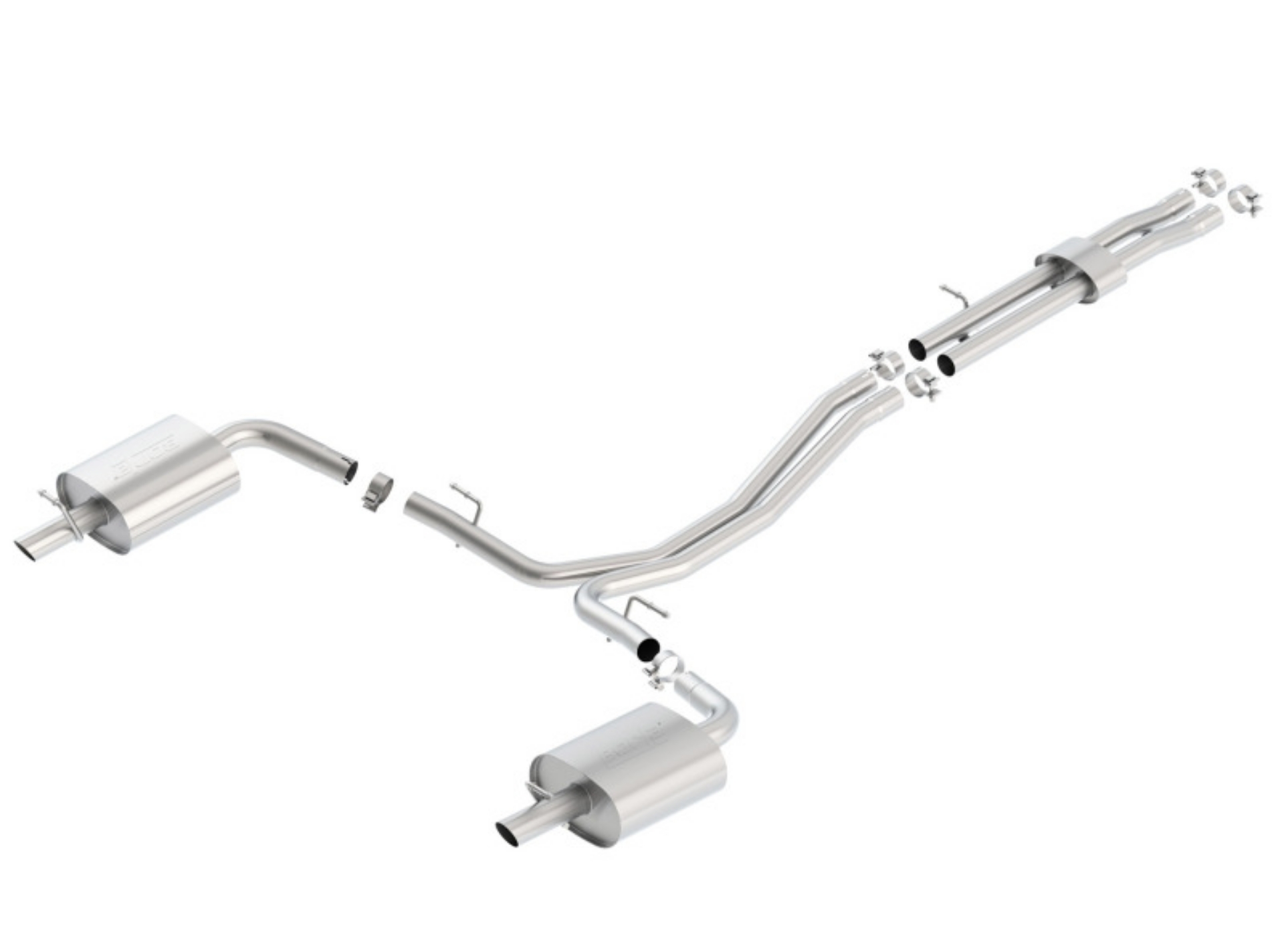 Picture of Borla 2016 Ford Explorer 3-5L EcoBoost Dual Split Rear Ext SS S-Type CB Exhaust No Tips