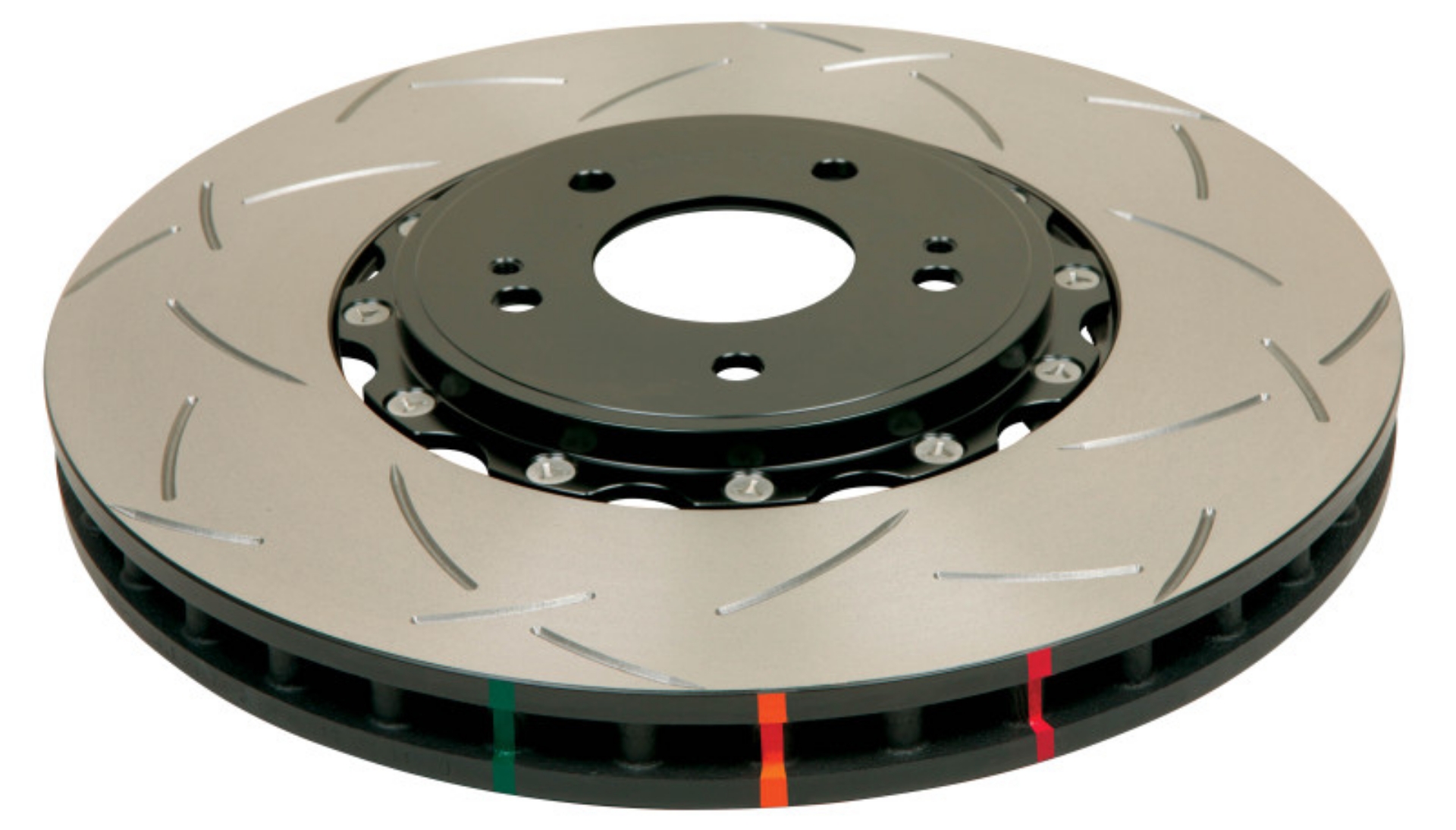 Picture of DBA 05-09 Subaru Legacy GT Front Slotted 5000 Series 2 Pcs Rotor w- Black Hat w- 10 Stud Pattern
