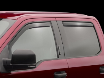 Picture of WeatherTech 2015+ Ford F-150 SuperCrew Front and Rear Side Window Deflectors - Dark Smoke