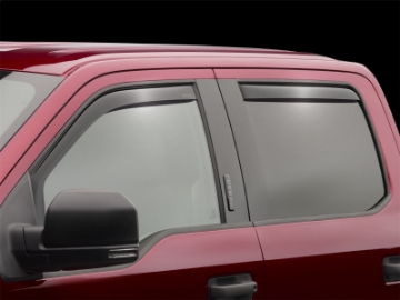 Picture of WeatherTech 2015+ Ford F-150 SuperCrew Front and Rear Side Window Deflectors - Dark Smoke
