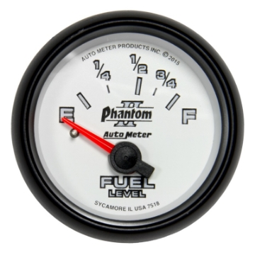 Picture of Autometer Phantom II Gauge Fuel Level 2 1-16in 16e To 158f Elec Phantom II