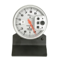 Picture of Autometer Pro-Cycle Gauge Tach 5in 9K Rpm Pedestal W- Rpm Playback Silver Pro-Cycle