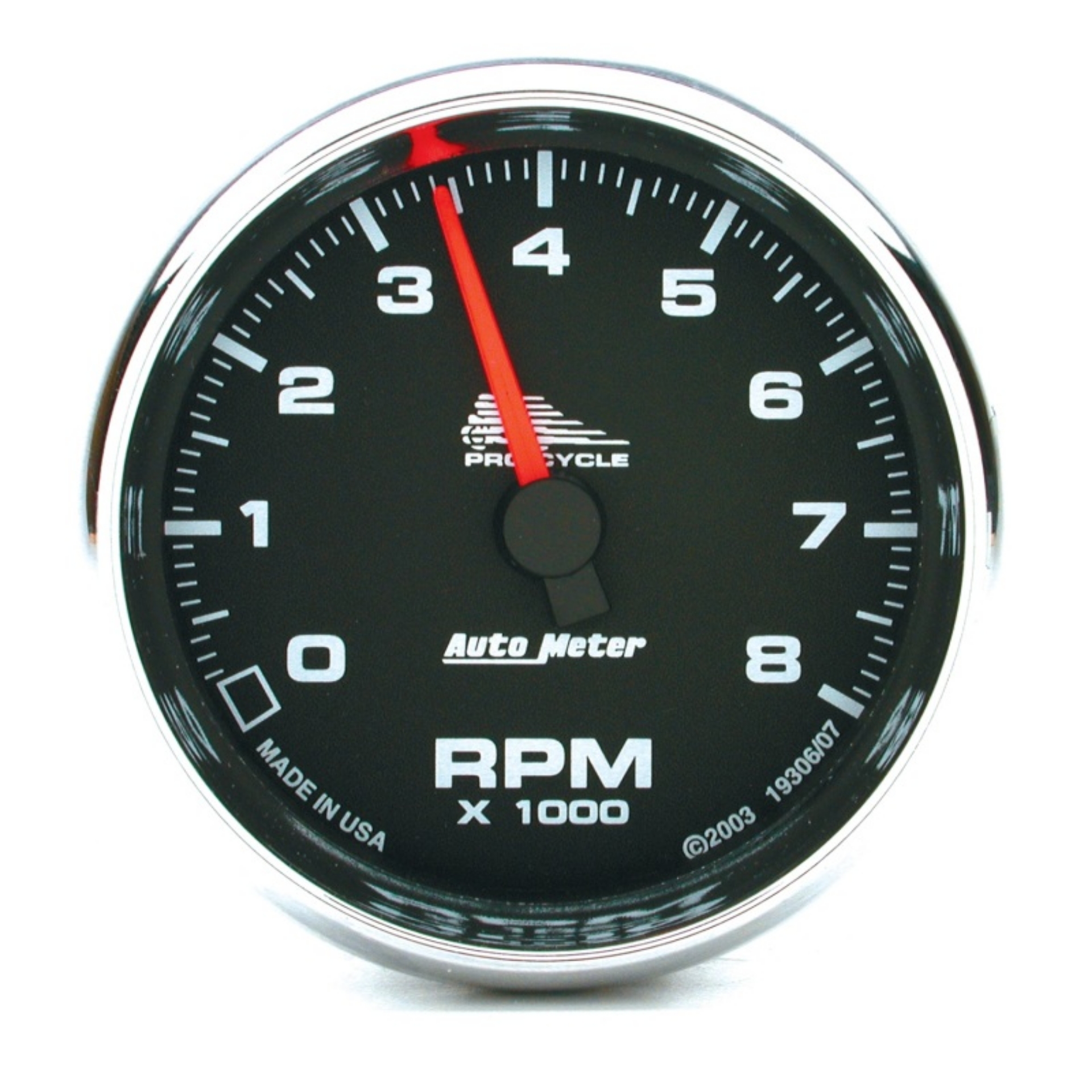 Picture of Autometer Pro-Cycle Gauge Tach 2 5-8in 8K Rpm 2&4 Cylinder Black