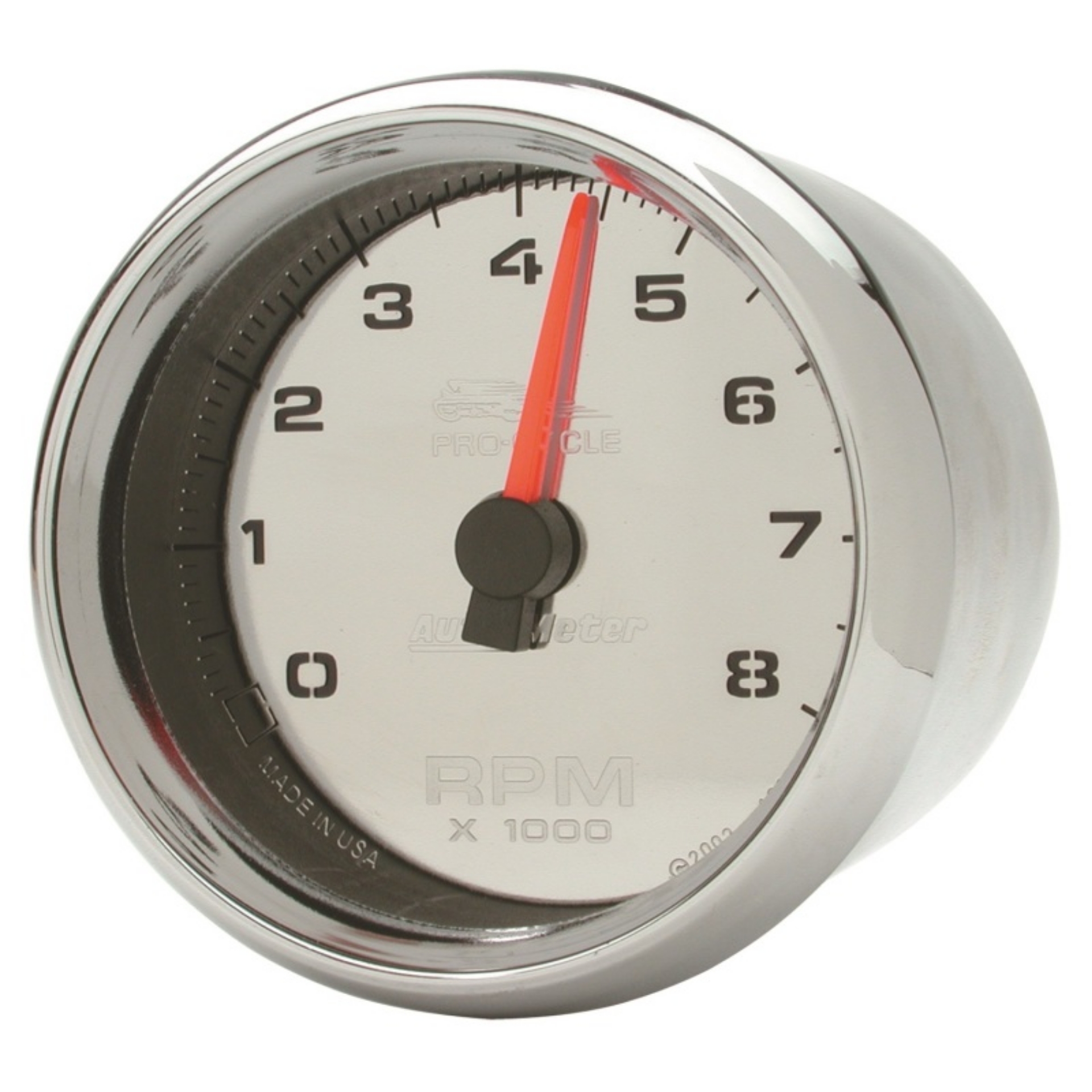Picture of Autometer Pro-Cycle Gauge Tach 2-5-8in 8K Rpm 2&4 Cylinder Chrome
