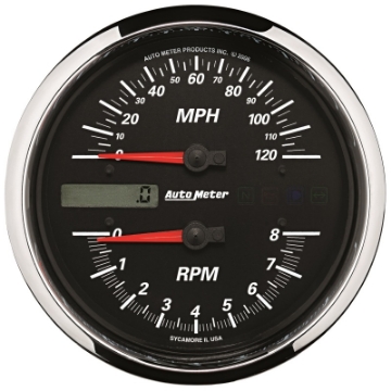 Picture of Autometer Pro-Cycle Gauge Tach-Speedo 4 1-2in 8K Rpm-120 Mph Black